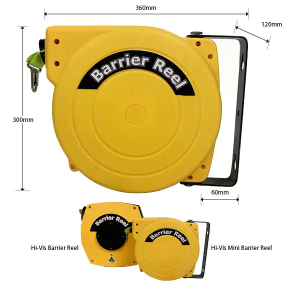Hi-vis Retractable Safety Barrier Reel